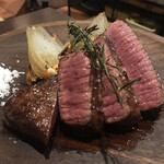 ダ ユウキ - メイン：尾崎牛内モモ肉のビステッカ