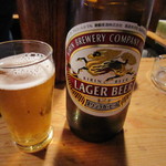 岸田屋 - ビンビールはラガー(６３０円）