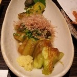 漁菜献舗 鳥新 - 赤ナスの一本焼き