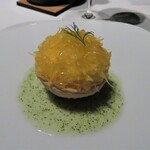 レフェルヴェソンス - 太陽と水の味～はっさくとフレッシュチーズのダックワーズ・無農薬蜂蜜・オレンジとディル