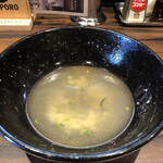 亞呉屋 - 残った汁にスープを投入