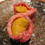 鳥茂 - うにの牛巻き