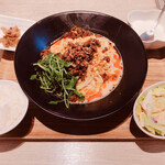 四川担担麺1841 - 汁なしタンタン麺セット 1210円