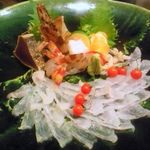 郷土味 かけはし - おつくり（あこう、車エビ、たこ他）