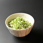 Delicious green onion rice