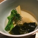 圓谷 - 強肴　筍と菜の花若布の炊き合わせ