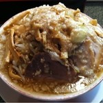 らーめん どっと屋 - ﾗｰﾒﾝ(小)味玉豚肉ﾒﾝﾏ　ﾔｻｲﾈｷﾞﾆﾝﾆｸｱﾌﾞﾗｶﾗﾒ全増し