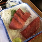 Kawashima ya - 本まぐろ定食ですが、ご飯抜きにしてもらいました。