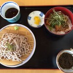 銀たちの郷 - 主人の頼んだミニたち重&そばセット