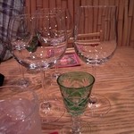 じん市 - グラス。きれいに磨かれておりやし。