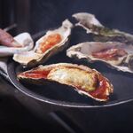 Assortment of 3 types of oven-roasted Oyster