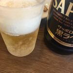 珉珉 - 餃子 (*´ω`*) みんみん 黒ラベル ビール