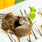 Fondant chocolate - served with vanilla Ice cream-