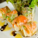 三文鱼和鳄梨的生春卷《Salmon&avocado fresh roll》