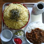 大みや食堂 - ザルラーメン（大盛）＋カレーライスセット