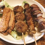 元祖無法松 - 手羽先、つくね、とり皮、砂ズリ♪