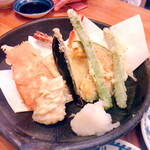 魚市場 小松 - 野菜天ぷら盛り合わせ