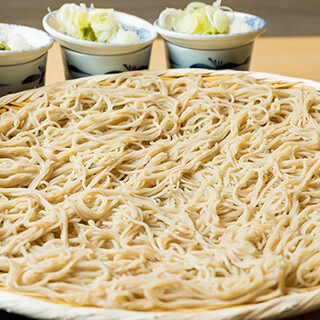 Our carefully selected soba noodles made with buckwheat flour from Hokkaido are the perfect way to end your meal!