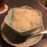 八起庵 - 締めのシャーベット