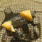 温泉山荘 だいこんの花 - お昼のサービスさんかく揚げ