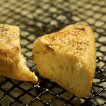 温泉山荘 だいこんの花 - 自分で醤油つけて焼く