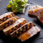 Grilled Yamagata pork loin with seasonal sauce