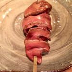 オオクサ - 岩手阿部鶏の白レバー　脂たっぷりですが案外あっさり感じるのが焼きの技術なんでしょうね