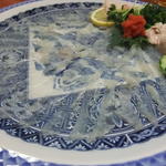 磯亭 - カワハギの生チリ