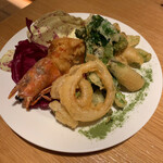 パッソ ノヴィータ - 春の山菜と赤海老のフリット