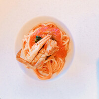 マンジャーレ ウォーターエッジ YOKOHAMA - 渡蟹のトマトソーススパゲティ
                      これが驚きの美味しさでした❗️