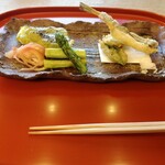 京都和久傳 - 旬魚の炭焼きと天ぷら旬菜盛り合せ