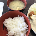 あなたの街の定食屋さん - ご飯の普通を注文。しかし他の方のご飯が多いので少な目に訂正。すると、此方で来ました。