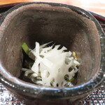 心根 - 氷魚　雪見蓮根　分葱　ぬた和え