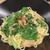 ヒラタパスタ - 塩豚と小松菜の焦がしにんにくしょうゆパスタ　大盛＋150円