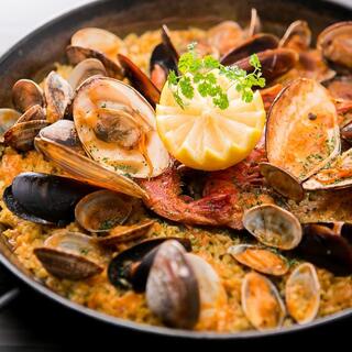 Our popular menu! Jewel of the Sea Seafood Paella