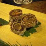 丸太町十二段家 - 干し柿の巻き柿。