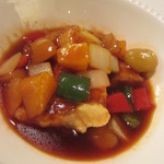 聘珍樓 - アレルギー対応用(カニフライ替え)・魚の甘酢あんかけ