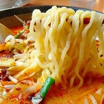 Kourakuen - 辛し味噌野菜たんめんの麺持ち上げ(麺リフト)
