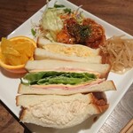 Arakimachibaurasuji - サンドイッチプレート(スープ、ドリンク付)