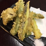 Ikina Sushidokoro Abe - 野菜天ぷら盛り合わせ