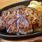 Suteki Miya - 「切落としステーキ＆ハンバーグランチ」のメイン