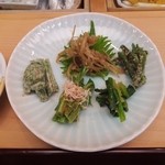 すし処 かね田 - 山菜各種　しどけ・行者にんにく・うど・こごみ・ぼうな