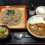 ごはんどき - ざるそば＆ミニカレー＆ゆで玉子