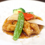 一僖 - 季節の野菜スブタに、牡蠣のフリッター。
