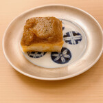 鮨 なんば - あん肝のトリミングした外側はレバーペーストに。
      セロリ、人参、玉ねぎ、味噌、バター。