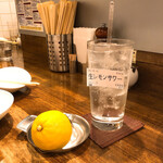 創作麺工房 鳴龍 - 生レモンサワー　400円