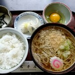 岩手屋 - 温かいそば定食 1030円