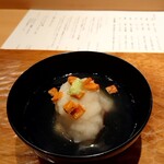 吉い - 金目のかぶら蒸し 上には自家製のクチコ