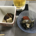 ごはんばー - 茄子の煮浸しと高野豆腐と椎茸の煮物