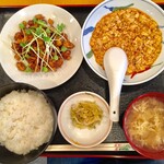 四川史菜 彩芳 - ランチ：900円で麻婆豆腐と鶏肉の甘辛炒め